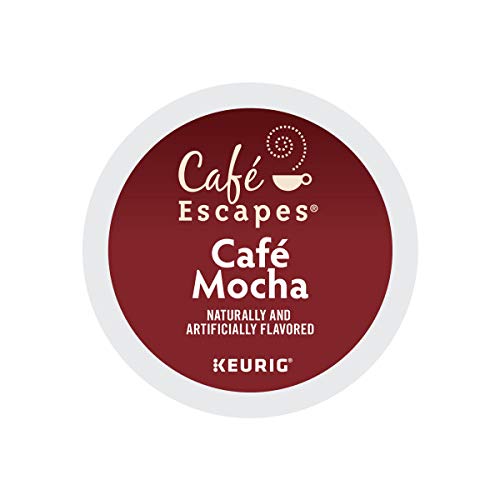 Book Cover Café Escapes Café Mocha Coffee Beverage, Single-Serve Keurig K-Cup Pods, Flavored Coffee Pods, 72 Count