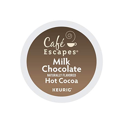 Book Cover Cafe Escapes, Milk Chocolate Hot Cocoa, Single-Serve Keurig K-Cup Pods, 72 Count (3 Boxes of 24 Pods)