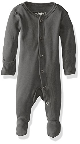 Book Cover L'ovedbaby Unisex-Baby Organic Cotton Footed Overall, Gray, 0/3 Months