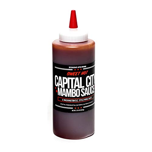 Book Cover Capital City Mambo Sauce - Sweet Hot Recipe | Washington DC Wing Sauces | Perfect Condiment Topping for Wings, Chicken, Pork, Beef, Seafood, Burgers, Rice or Noodles | 12 oz Bottles (1 Pack)