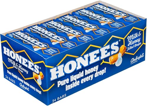 Ambrosoli Honees Milk and Honey Filled Drops-9 Drops Bar - 24 Bars Case