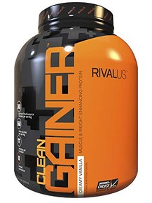 Rivalus Clean Gainer - Smooth Vanilla 5 Pound   - Delicious Lean Mass Gainer with Premium Dairy Proteins, Complex Carbohydrates, and Quality Lipids, No Banned Substances, Made in USA