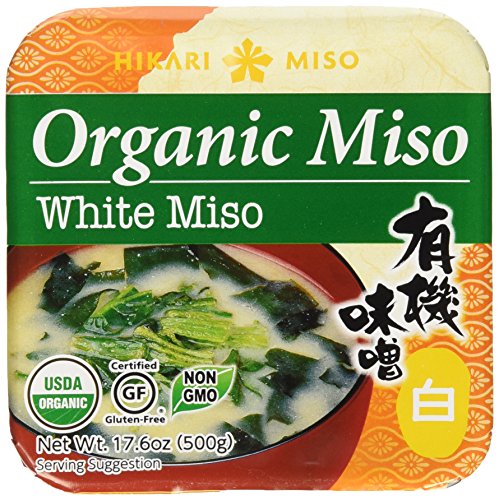 Book Cover Hikari Organic Miso Paste, White, 17.6 oz