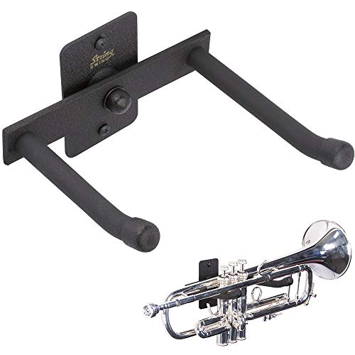 Book Cover String Swing Horizontal Wall Mount Trumpet Holder - Stand for all Trumpets Including Piccolo and Pocket Trumpet - Musical Instruments Safe without Hard Cases - Made in USA