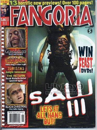 Fangoria Magazine 258 SAW III 3 Gravedancers TIFFANY SHEPIS Black Christmas TURISTAS November 2006 C