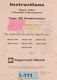 Ingersoll Rand Type 30, 23A 235 234 242 244 253 255, Air Compressor, Instructions Manual