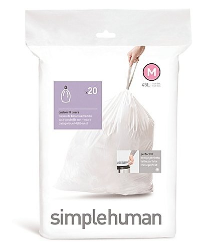 Book Cover Simplehuman Bin Trash Can Bags Liners New 45l Litres Size M Box Pack of 20