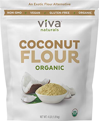 Book Cover Organic Coconut Flour (4 LBS) - Perfect for Gluten Free Baking, Paleo & Vegan Certified, Unbleached & Unrefined Baking Flour Substitute, 1.81 kg