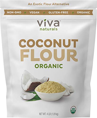 Organic Coconut Flour (4 LBS) - Perfect for Gluten Free Baking, Paleo & Vegan Certified, Unbleached & Unrefined Baking Flour Substitute, 1.81 kg