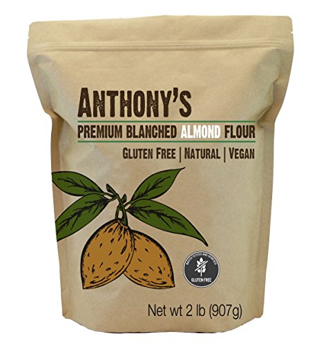 Book Cover Anthony's Almond Flour Blanched, 2 lb, Batch Tested Gluten Free, Non GMO, Vegan, Keto Friendly