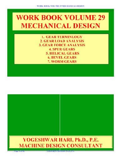 Work Book Volume 29 Mechanical Design