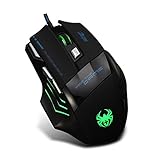 Zelotes 5500 DPI 7 Button LED Optical USB Wired Gaming Mouse Mice for Pro Gamer