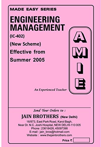AMIE Engineering Management IC402 Section-B Solved Question Paper