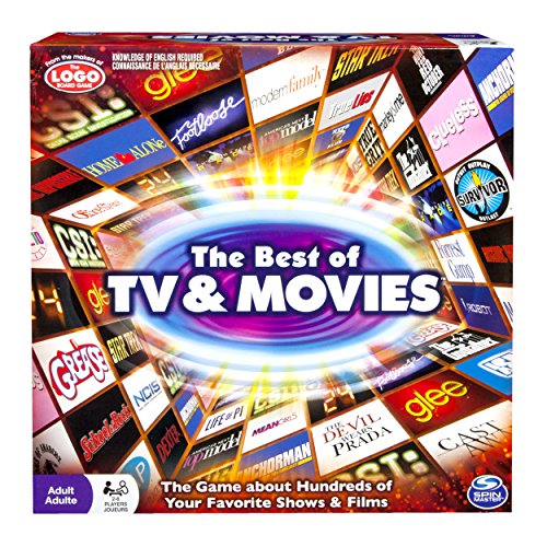Book Cover Spin Master Games: Best of TV and Movies Board Game - Test Your Knowledge of 100â€™s of TV Shows and Movies - 2-6 Players - Includes Over 400 Cards - Hours of Family Friendly Entertainment