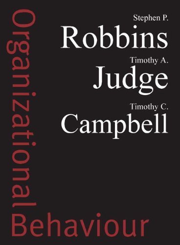 Organizational Behaviour Plus Companion Website Access Card by Robbins, Stephen P., Judge, Timothy A., Campbell, Dr Timothy (2010) Paperback