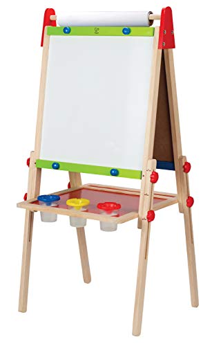 Book Cover Award Winning Hape All-in-One Wooden Kid's Art Easel with Paper Roll and Accessories Cream, L: 18.9, W: 15.9, H: 41.8 inch