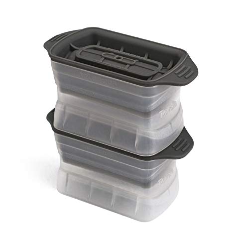 Tovolo Leak-Free, High Ball Glass Ice Cube Molds with Tight Silicone Seal, Set of 2
