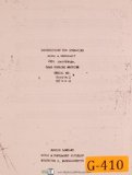 Gould & Eberhardt Norton 48H, Gear Hobbing Machine, Instructions Manual