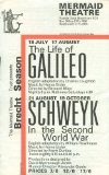 Mermaid Theatre Advertisement: The Life of Galileo / Schweyk in the Second World War