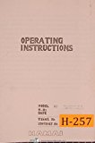 Hamai Model 40, Precision Gear Hobbing Machine, Operating instructions Manual