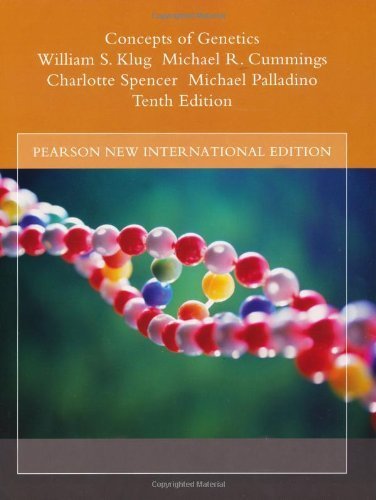 Concepts of Genetics by Klug, William S., Cummings, Michael R., Spencer, Charlotte A (2013) Paperback