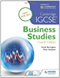 Cambridge IGCSE Business Studies 4th edition by Borrington, Karen, Stimpson, Peter (2013) Paperback