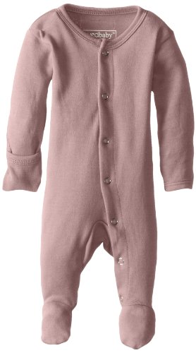 Book Cover L'ovedbaby Unisex-Baby Organic Cotton Footed Overall, Mauve, 0-3 Months