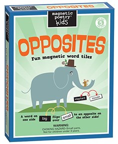 Magnetic Poetry - Kids Opposites Kit - Ages 5 and Up - Words for Refrigerator - Write Poems and Letters on the Fridge - Made in the USA
