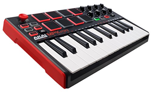 Akai Professional MPK Mini MKII | 25-Key Portable USB MIDI Keyboard With 8 Backlit Performance-Ready Pads, 8-Assignable Q-Link Knobs & A 4-Way Thumbstick