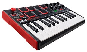 AKAI Professional MPK Mini MK2 - Clavier Maître MIDI/USB 25 Touches Sensibles à la Vélocité avec 8 Pads et Joystick 4 Voies + VIP 3 et Pack de Logiciels Inclus - Noir