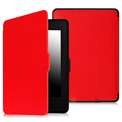 Book Cover Fintie SmartShell Case for Kindle Paperwhite - The Thinnest and Lightest PU Leather Cover With Auto Sleep/Wake for All-New Amazon Kindle Paperwhite (Fits All 2012, 2013, 2015 and 2016 Versions), Red