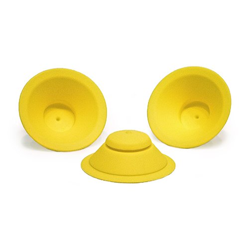WOW CUP Silicone Valve Replacement 3-pack, Yellow, 3-1/8 inch Diameter