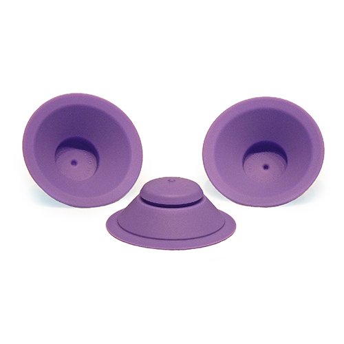 WOW CUP Silicone Valve Replacement 3-pack, Purple, 3-1/8 inch Diameter