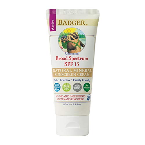 Badger SPF 15 Unscented Sunscreen - 2.9 fl oz Tube