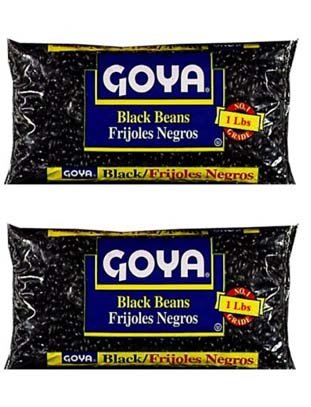 Book Cover Goya Black Beans Dry 1lb (Pack of 2)