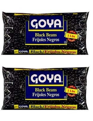 Goya Black Beans Dry 1lb (Pack of 2)