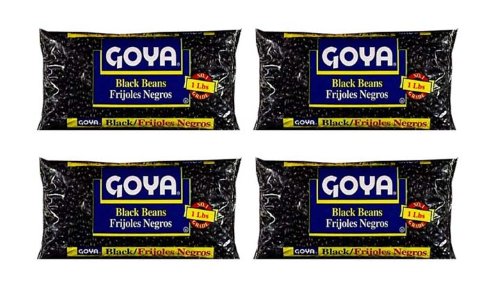 Book Cover Goya Black Beans Dry 1lb (Pack of 4)