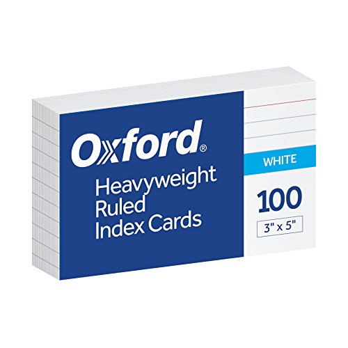 Book Cover Oxford Heavyweight Ruled Index Cards, 3