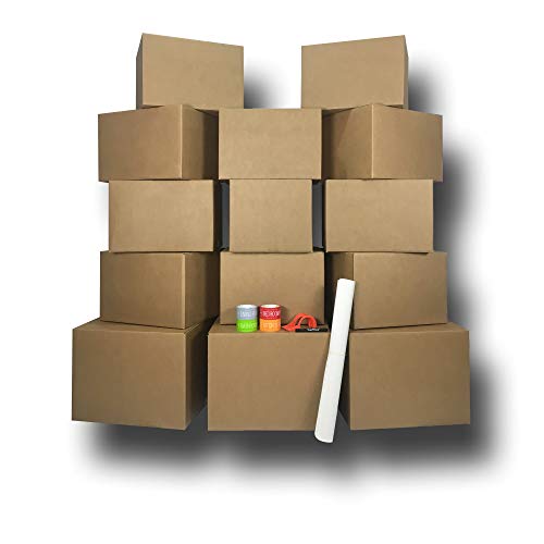 Book Cover uBoxes 1 Room Bigger Moving Kit, 14 Boxes, Smart Move Tape and Dispenser, Marker