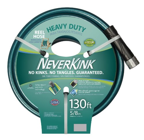 Teknor Apex 100519523 Neverkink 8615-130,  Heavy Duty Hose Reel Garden Hose, 5/8-Inch by 130-Feet