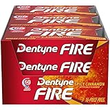 Dentyne Fire Spicy Cinnamon Sugar-Free Chewing Gum, Pack of 9 (144 Total Pieces)