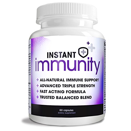 Instant Immunity - 20-in-1 Immune System Booster Wellness Formula with Cat's Claw, Quercetin, Vitamin C, and Olive Leaf Extract 60ct