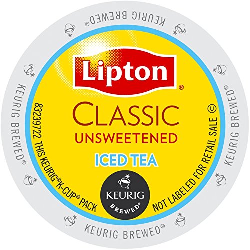 Book Cover Lipton K-Cup Portion Pack for Keurig Brewers, Classic Unsweetened Iced Tea, 24 Count