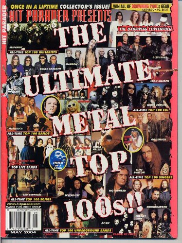 Hit Parader Magazine THE ULTIMATE METAL TOP 100s!! Iron Maiden DARKNESS Slipknot EDDIE VAN HALEN May 2004 C