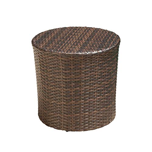 RUNADI Great Deal Furniture Overton Outdoor Wicker Barrel Side Table