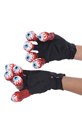 Rubie's Men's Beetlejuice Adult Gloves with Eyeballs, Multi, One Size