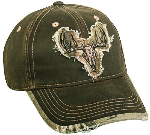 Realtree HT51A Adjustable Closure Deer Skull Logo Cap, Dark Brown/Xtra Camo