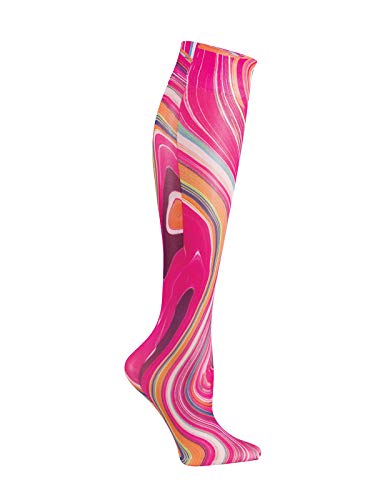 Footwear By Cherokee Women's Fashion 8-15 Mmhg Compression Sock Creamcicle