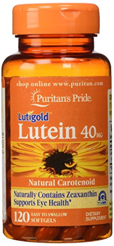 Puritans Pride Lutein 40 Mg with Zeaxanthin Softgels, 120 Count