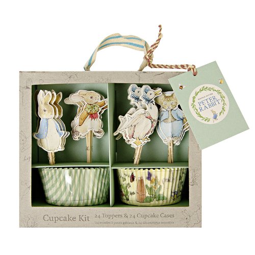 Meri Meri, Peter Rabbit & Friends Cupcake Kit, DIY Birthday, Party Decorations